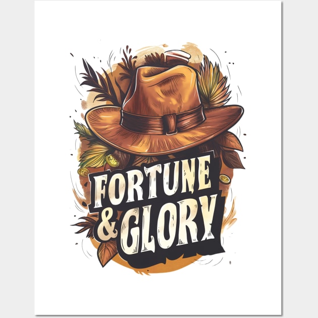 Fortune and Glory - Fedora Hat - Indy Wall Art by Fenay-Designs